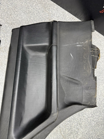 BMW OEM E36 M3 95-99 Coupe Rear Black Leather Door Cards Panels