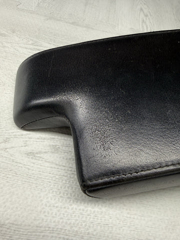 01-06 BMW E46 M3 Center Console Armrest Arm Rest Black Leather Top