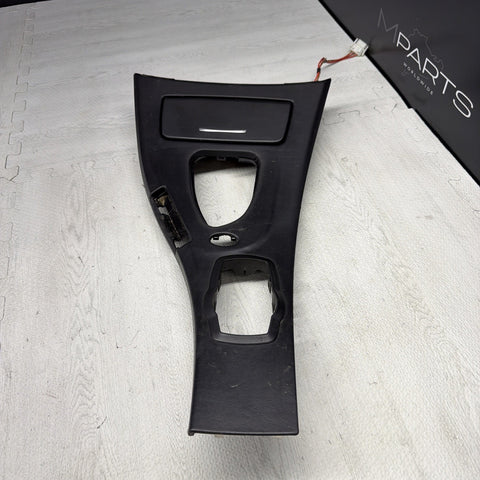 08-13 BMW E90 E92 M3 OEM  Front Center Console Cover Leather DCT *Scratches*