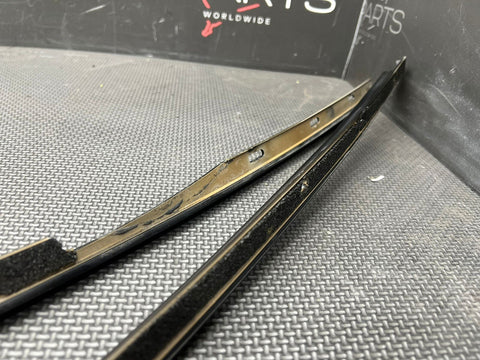 10-15 FERRARI 458 ITALIA ROOF GUTTER TRIMS MOULDINGS NERO DAYTONA 82275412