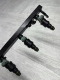 BMW 96-99 E36 M3 S52 Black Fuel Rail + Injectors