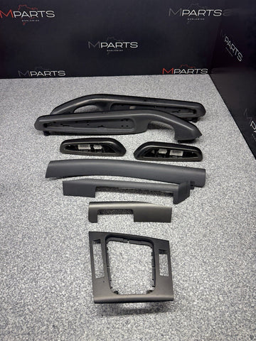 01-06 BMW E46 M3 Convertible Interior Armrests Trim Set Titan Shadow Grey