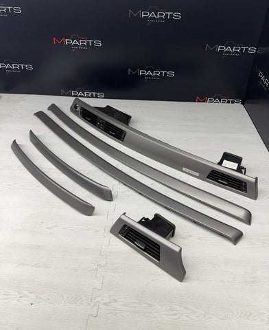 09-13 OEM BMW E92 E93 335is Dash Glacier Silver Aluminum Interior Trim Set