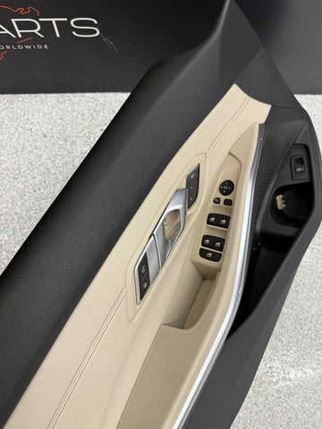21-26 BMW G20 340 M340 Front Left Driver Door Card Panel Cover Trim Beige