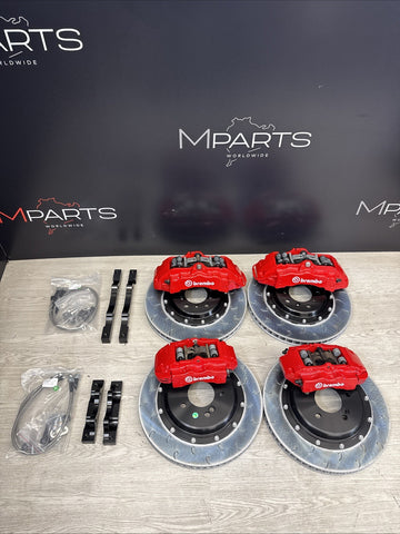 01-06 BMW E46 M3 BREMBO Big Brake Kit Red Calipers Rotors Set NEW Plug Play