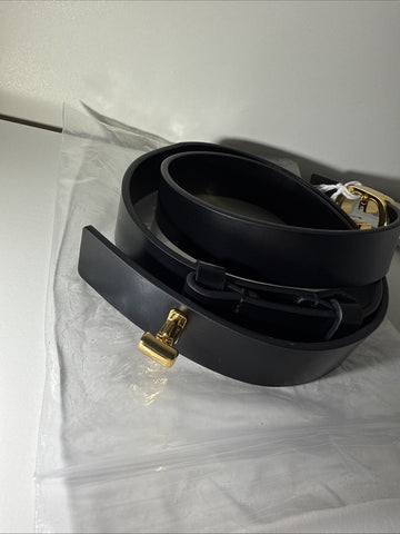 NEW Christian Dior Signature Logo Buckle Belt Women’s Black Small