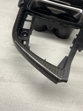15-20 BMW F80 F82 F83 M3 M4 Front Cup Holder White Stitching Carbon Fiber Trim