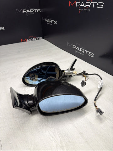 01-06 BMW E46 M3 Side View Door Mirrors Pair Jet Black *Notes*
