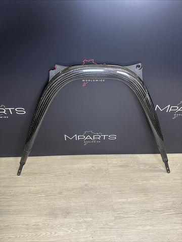 15-20 BMW F80 F82 F83 M3 M4 Carbon Fiber Strut Brace Bar OEM *Broken Tabs*