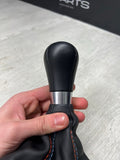 19-20 OEM BMW F87 M2 Manual Transmission Shifter Knob Leather Tri Stitch Boot