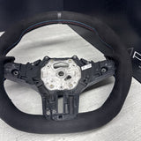 OEM BMW M3 G80 G82 M4 Custom Flat Bottom  Steering Wheel Alcantara Black Ring
