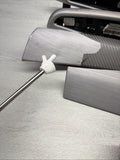 01-06 BMW E46 M3 Convertible Interior Armrests Trim Set Brushed Aluminum *Notes*