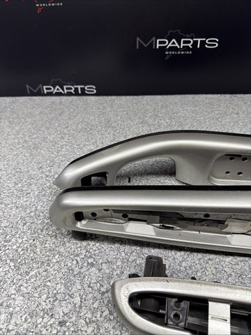 01-06 BMW E46 M3 Custom Painted Black Door Trim Armrests Front Rear Coupe