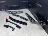 01-06 BMW E46 M3 Convertible Interior Armrests Trim Set Titan Shadow Grey