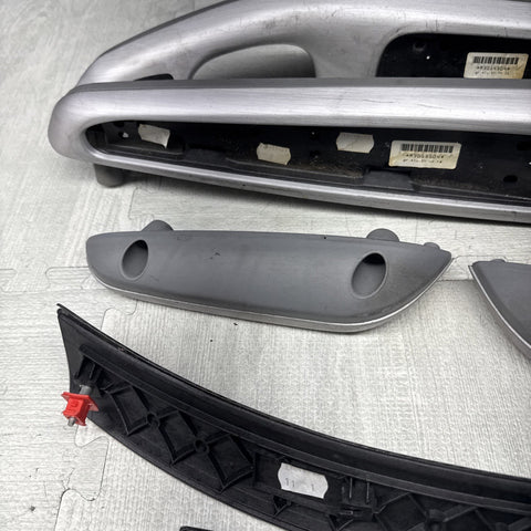 01-06 BMW E46 M3 Convertible Interior Armrests Trim Set Brushed Aluminum *Notes*