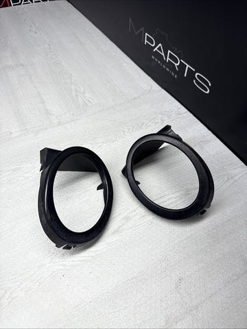 01-06 BMW E46 M3 FRONT FOG LIGHT COVERS SURROUND TRIMS 51112695255 GENUINE