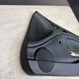 01-06 BMW E46 M3 FRONT PASSENGER RIGHT SIDE DOOR PANEL CARD BLACK OEM