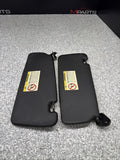 BMW 94-99 E36 M3 Coupe Black Sun Visors Sunvisors Pair OEM