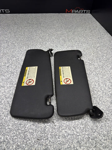BMW 94-99 E36 M3 Coupe Black Sun Visors Sunvisors Pair OEM