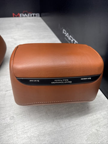 2001-2006 BMW E46 M3 Convertible Cinnamon Rear Headrests Head Rests Pair OEM