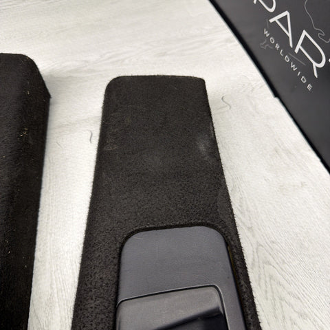 GENUINE BMW E46 B Pillar Trims Column Cover Pillars Pair Black *Peeling*
