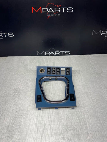 BMW Z3 M Z3M CENTER CONSOLE SHIFTER TRIM W/CHROME RING ESTORIL BLUE