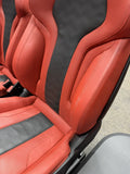 BMW 21-23 G82 M4 Coupe OEM Complete Front Rear Seats Fiona Red Leather Panels