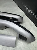 01-06 BMW E46 M3 Convertible Interior Armrests Trim Set Brushed Aluminum *Notes*