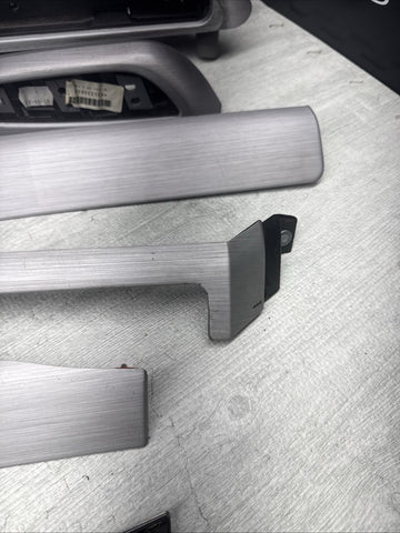 01-06 BMW E46 M3 Convertible Interior Armrests Trim Set Brushed Aluminum *Notes*