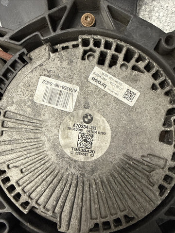 15-20 OEM BMW F80 F82 F83 M3 M4 Electric Radiator Cooling Fan w/Shroud *Cracked