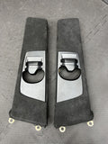 01-06 BMW E46 M3 Coupe Interior B Pillars Seatbelt Column Covers Trims Alcantara