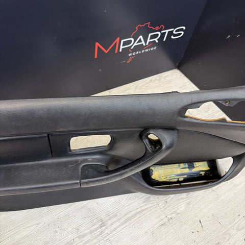 96-02 BMW Z3M Front Left Driver Door Card Panel Cover Trim Leather Black