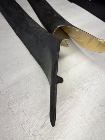 06-10 BMW E63 M6 COUPE Interior A-Pillar Trim Panel Pair L&R  ALCANTARA Set OEM