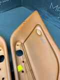 01-06 BMW E46 M3 Convertible Rear Left Right Door Cards Panels Trims Cinnamon