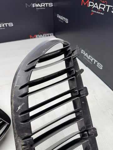 Gloss Black Front Kidney Grilles Grills 2004-2010 BMW E63 E64 645Ci 650i M6