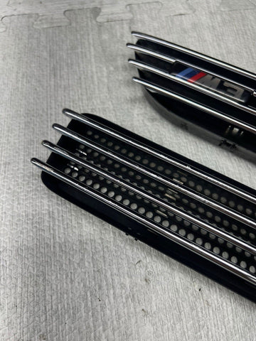 01-06 BMW E46 M3 Left Right Fender Vent Grilles Grills Trims Chrome Genuine OEM