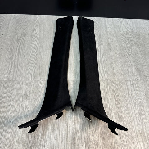 19-23 BMW G30 F90 M5 Alcantara Black A Pillars Pair BMW 7384525
