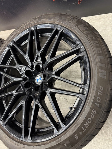 BMW 18-24 X5M X6M Competition 21" 22" Rims Wheels OEM 818M Gloss Black