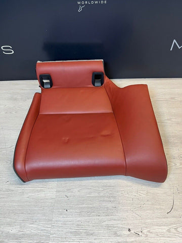 08-13 BMW E92 M3 Coupe Left Driver Rear Seat Bottom Bench Fox Red Leather OEM