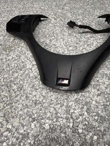 08-13 BMW E90 E92 E93 M3 Steering Wheel Trim Cover Black + Buttons *Peeling*