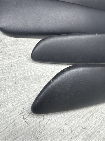 01-06 BMW E46 M3 Convertible Door Upper Arm Rest Armrest Pads Black *Notes*