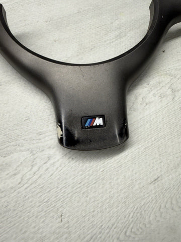 OEM 01-06 BMW E46 M3 Lower Steering Wheel Trim Cover Plate Titan Shadow Grey