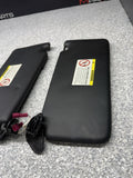 1999-2003 BMW E39 M5 Sun Visor Visors Black Nappa Leather Stitched Set OEM