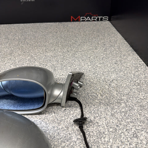 01-06 BMW E46 M3 Side View Door Mirrors Pair Titan Silver *Notes*