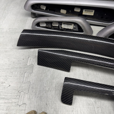 01-06 BMW E46 M3 Convertible Interior Armrests Trim Set Brushed Aluminum *Notes*