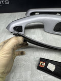01-06 BMW E46 M3 Convertible Interior Armrests Trim Set Brushed Aluminum *Notes*
