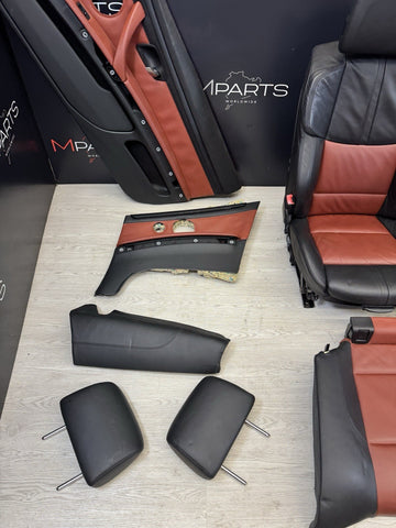 08-13 BMW E93 M3 OEM Complete Convertible Interior Seats Fox Red Black *Notes*