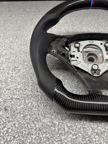 08-13 BMW E90 E92 E93 M3 OHC Carbon fiber Steering Wheel Tri Stitched DCT *Note*