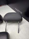 1997-2003 BMW E39 5-Series Sedan Rear Headrest Set of 3 Black Leather  *Notes*