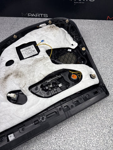 BMW 21-26 G80 M3 Sedan OEM Left Driver Rear Door Card Panel Black